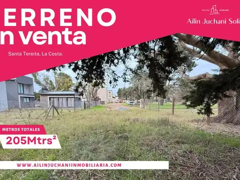 Terreno en Venta en Santa Teresita, Partido de La Costa