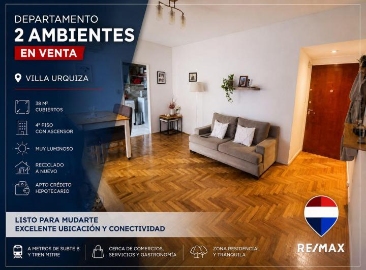 Departamento · 38m² · 2 Ambientes