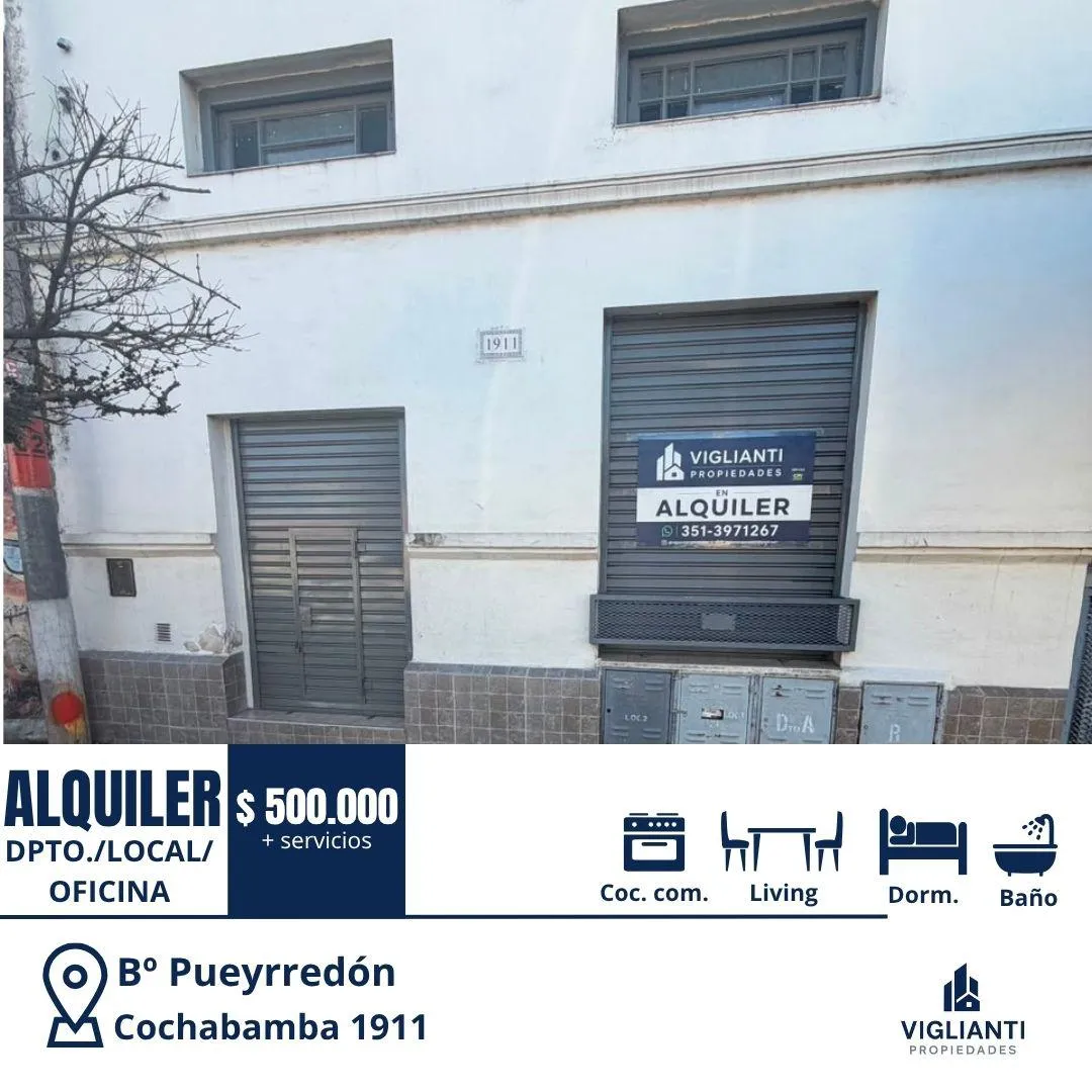ALQUILER PARA OFICINA, LOCAL O DPTO- Zona Pueyrredón