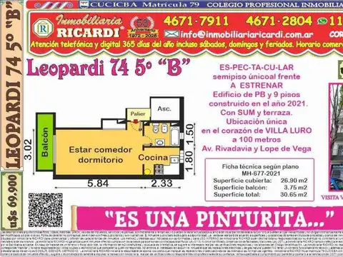 Departamento en Venta en Villa Luro, Capital Federal