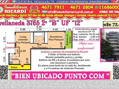 Departamento en Venta en Floresta, CABA