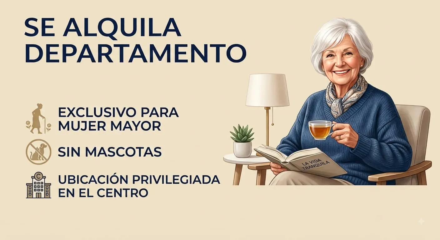 Alquiler Depto - 1 dormitorio Para mujer 3era Edad