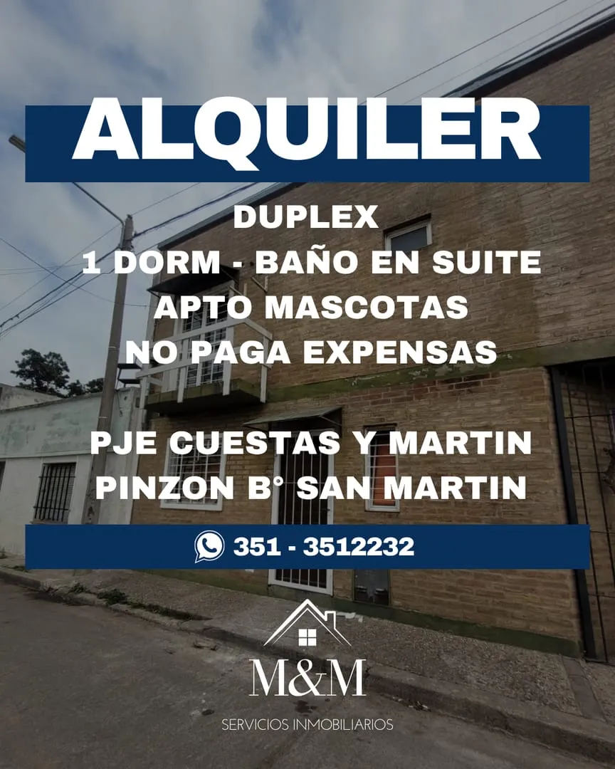 DPTO EN ALQUILER B° SAN MARTIN