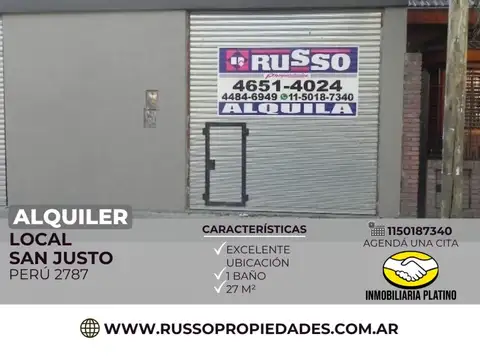 Local en Alquiler en San Justo, Partido de La Matanza