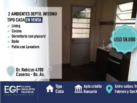 Departamento en Venta en Caseros, Partido de Tres de Febrero