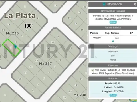 Terreno en Venta en Villa Parque Sicardi, Partido de La Plata