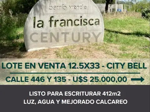 Terreno en Venta en La Plata, Partido de La Plata