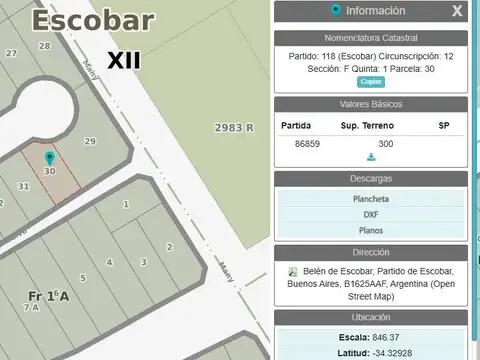 Terreno en Venta en Belen de Escobar, Partido de Escobar