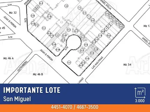 Terreno en Venta en San Miguel, Partido de San Miguel