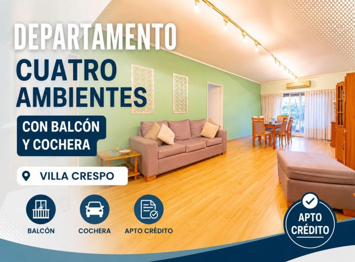 Departamento · 89m² · 4 Ambientes · 1 Cochera