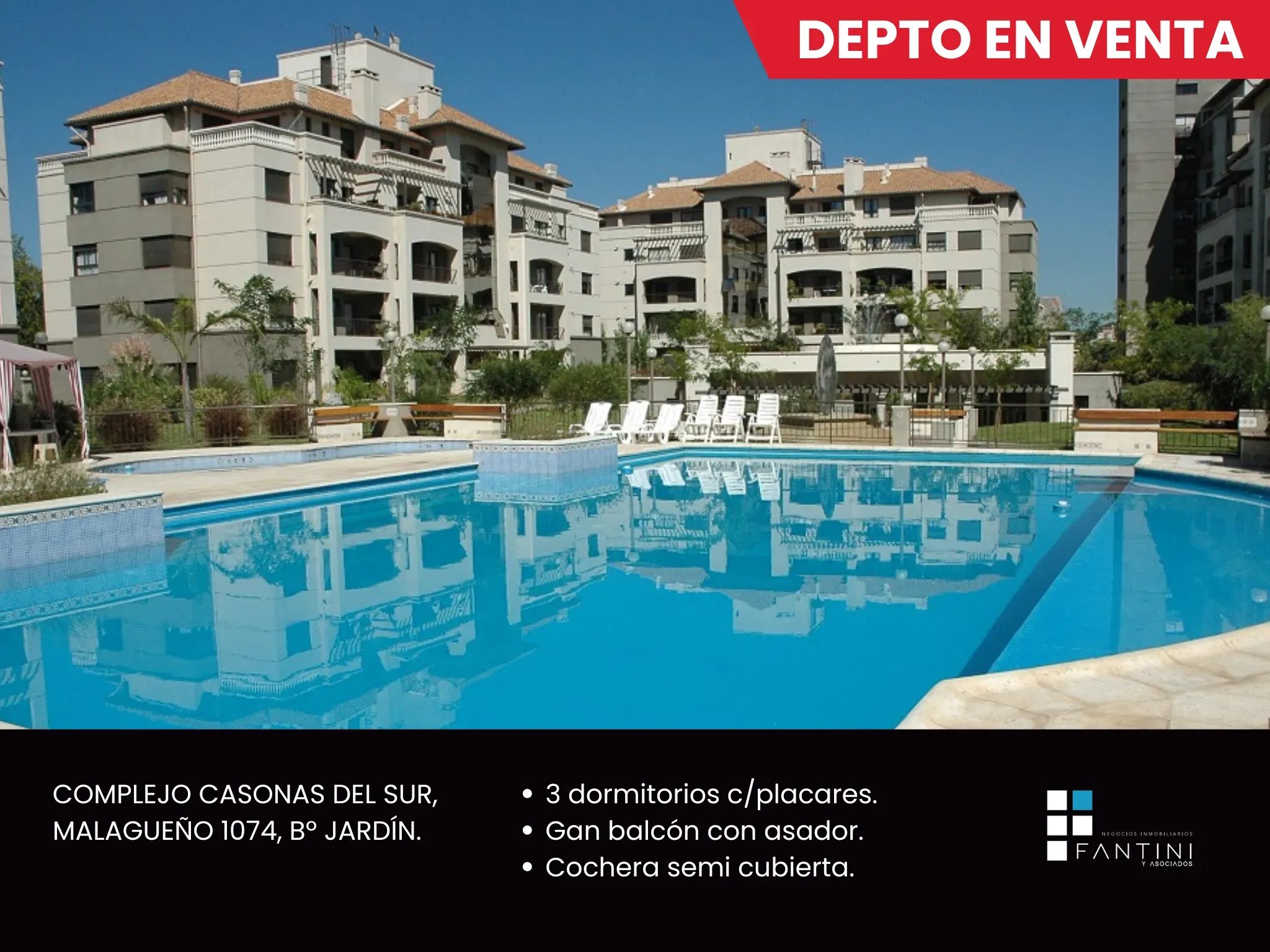 DEPARTAMENTO EN VENTA - 2 DORMITORIO - BARRIO JARDIN