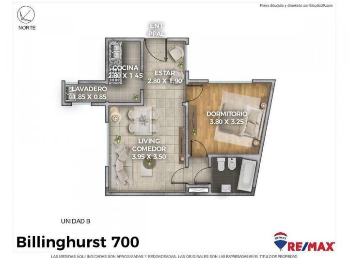 Departamento · 46m² · 2 Ambientes