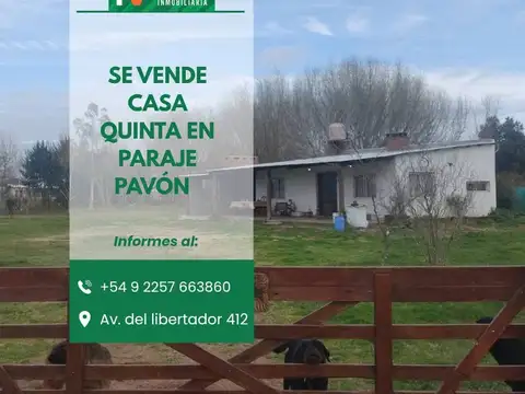 Quinta en Venta en Paraje Pavón, Partido de General Lavalle