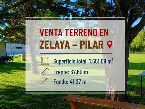 Terreno en Venta en Zelaya, Partido de Pilar