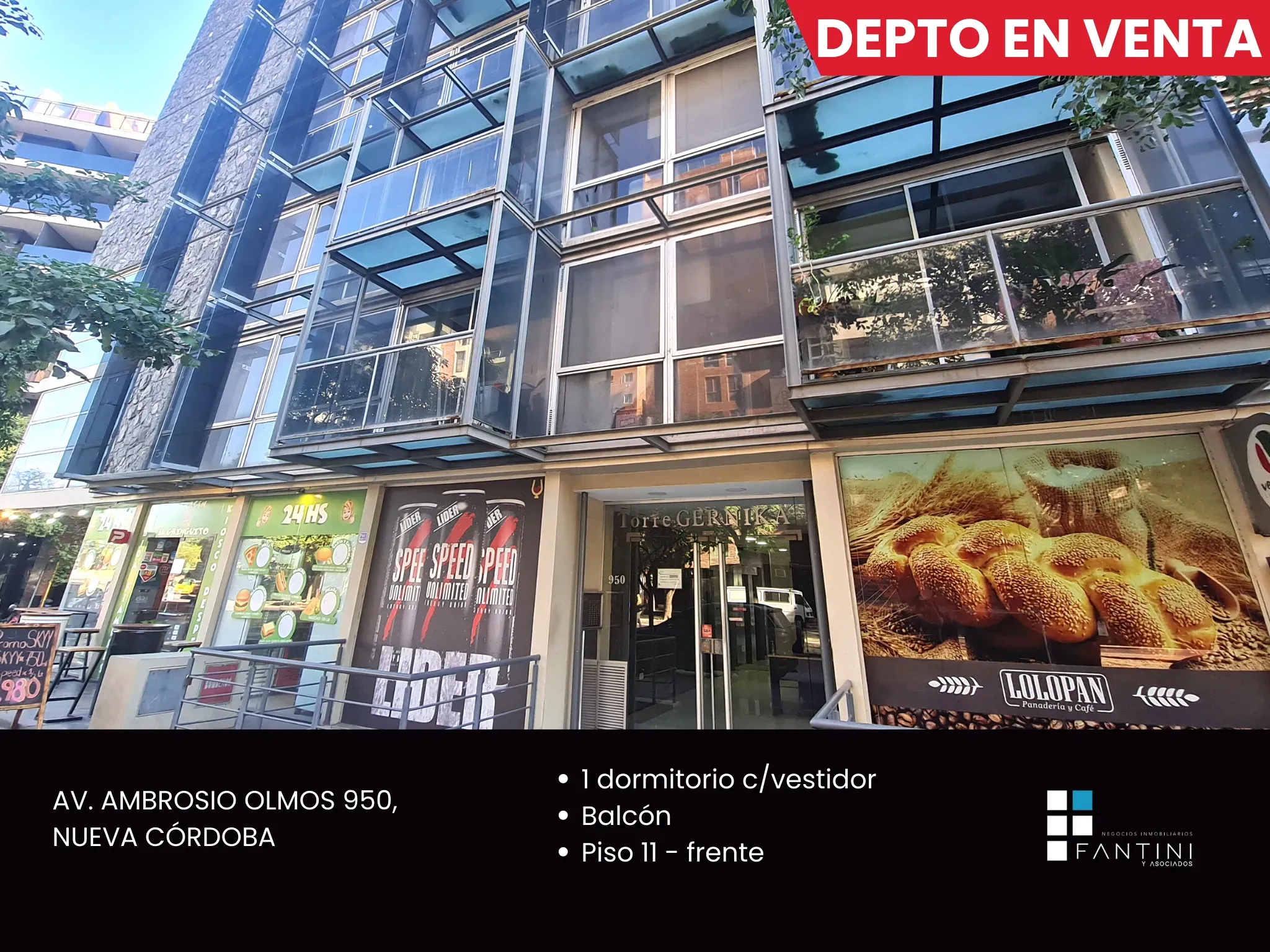 DEPARTAMENTO 1 DORM CBALCÓN FTE EN NUEVA CORDOBA VENTA