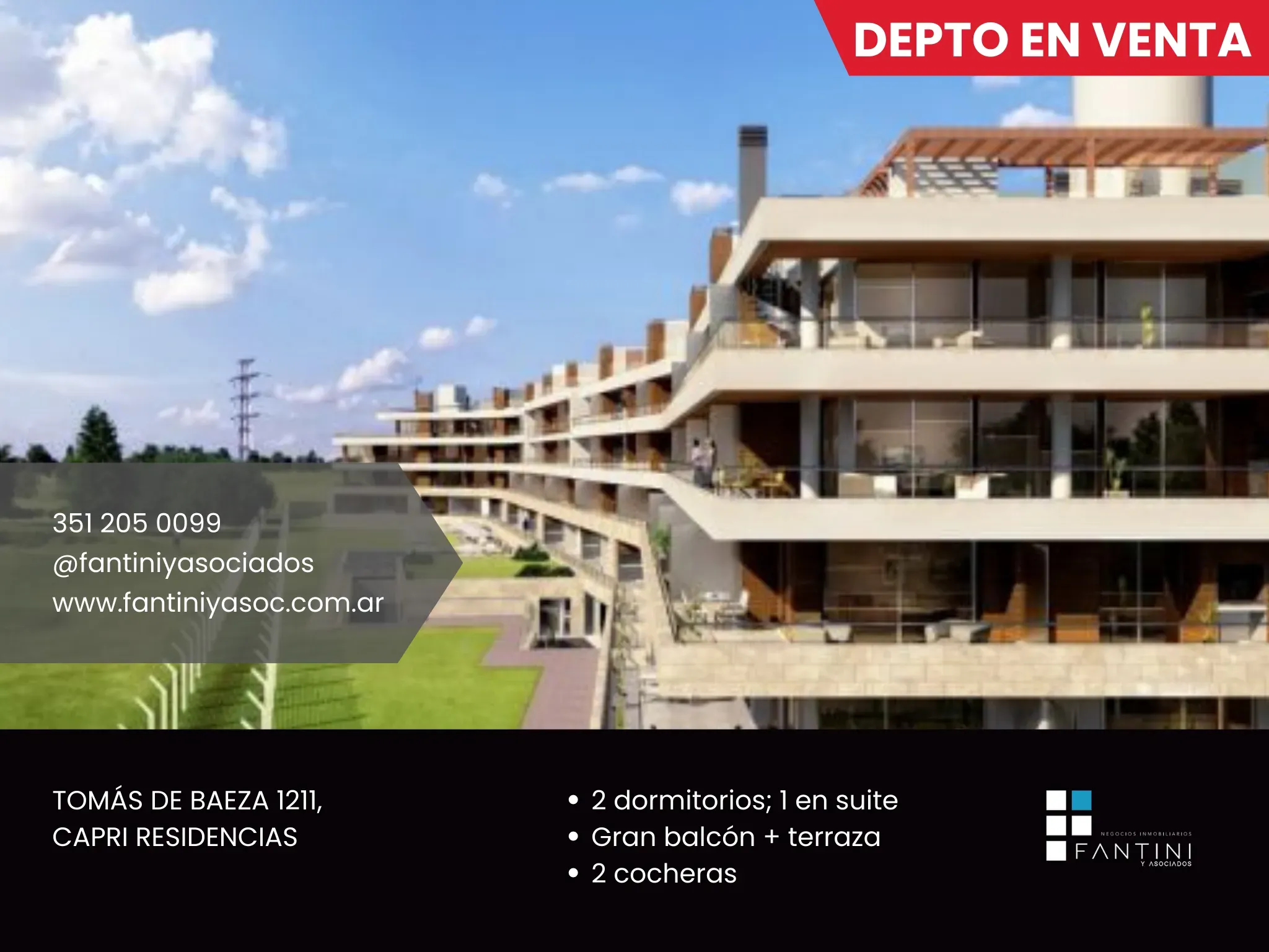 VENTA EXCLUSIVO DEPARTAMENTO 2 DORMITORIOS 2 BAÑOS CON 2 COCHERAS Y 2 TERRAZAS C/ASADORES EN ZONA SUR