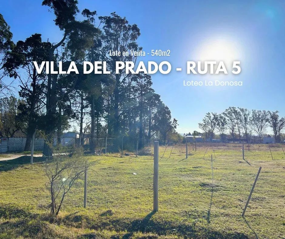 Lote En La Donosa, Villa Del Prado. 540m2 - Ruta 5