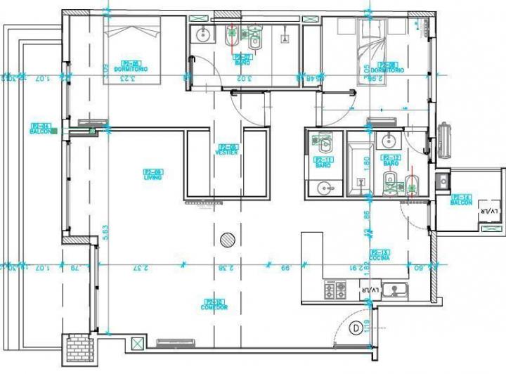 Departamento · 93m² · 3 Ambientes · 1 Cochera