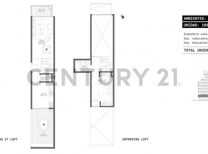 Departamento · 56m² · 2 Ambientes