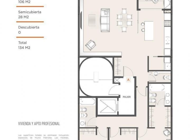 Departamento · 106m² · 4 Ambientes