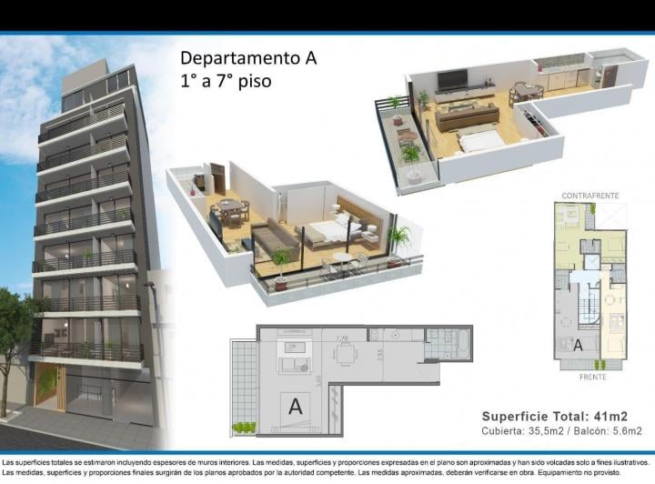Departamento · 35m² · 1 Ambiente