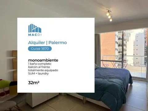 Departamento en Alquiler Temporal en Palermo, CABA