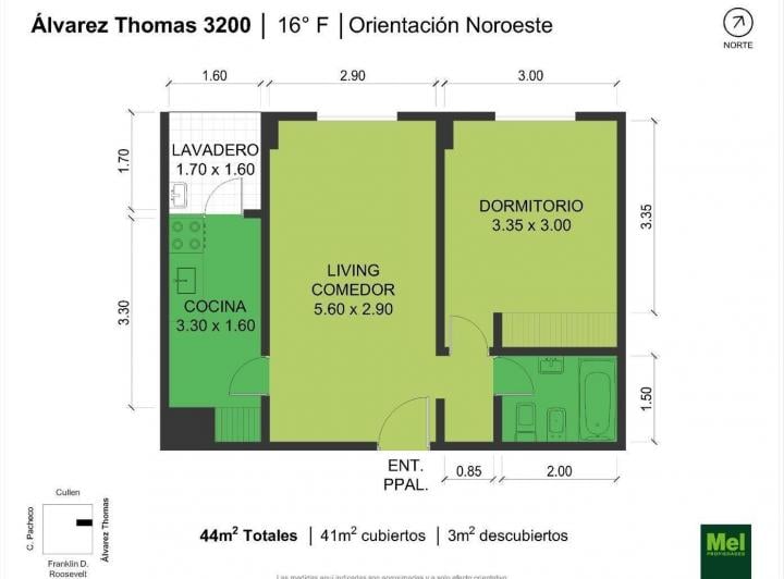 Departamento · 41m² · 2 Ambientes