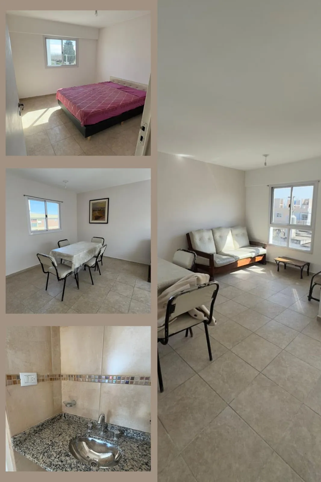 alquiler de departamento 1 dormitorio semiamoblado