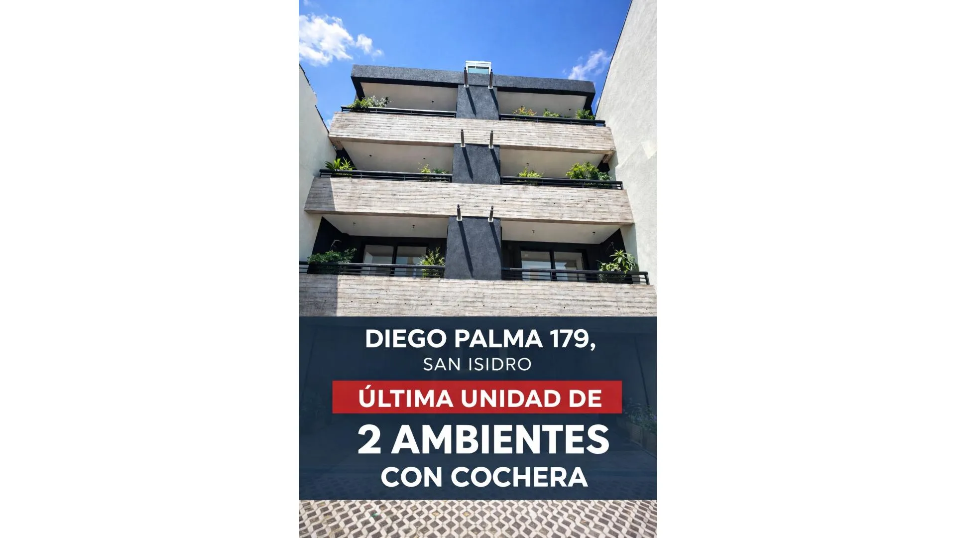 Departamento 2 ambientes más cochera en San Isidro