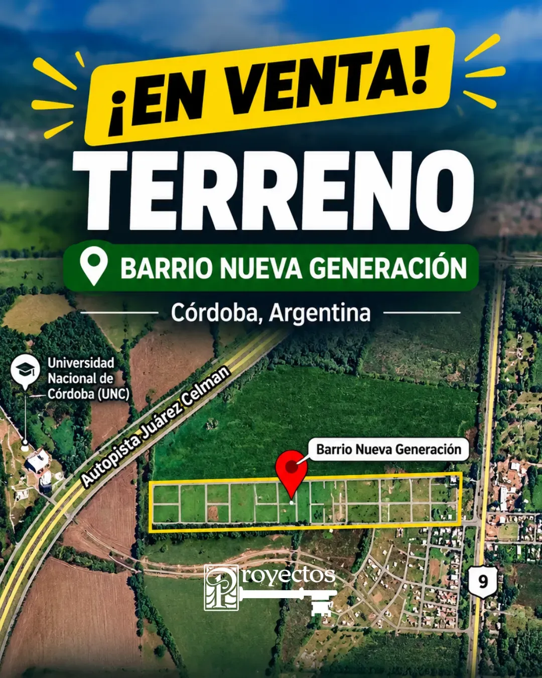 TERRENO EN VENTA JUAREZ CELMAN Bº Mariano Pujadas
