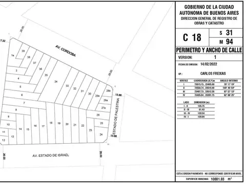 Terreno en Venta en Villa Crespo, CABA