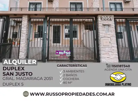 Departamento en Alquiler en San Justo, Partido de La Matanza