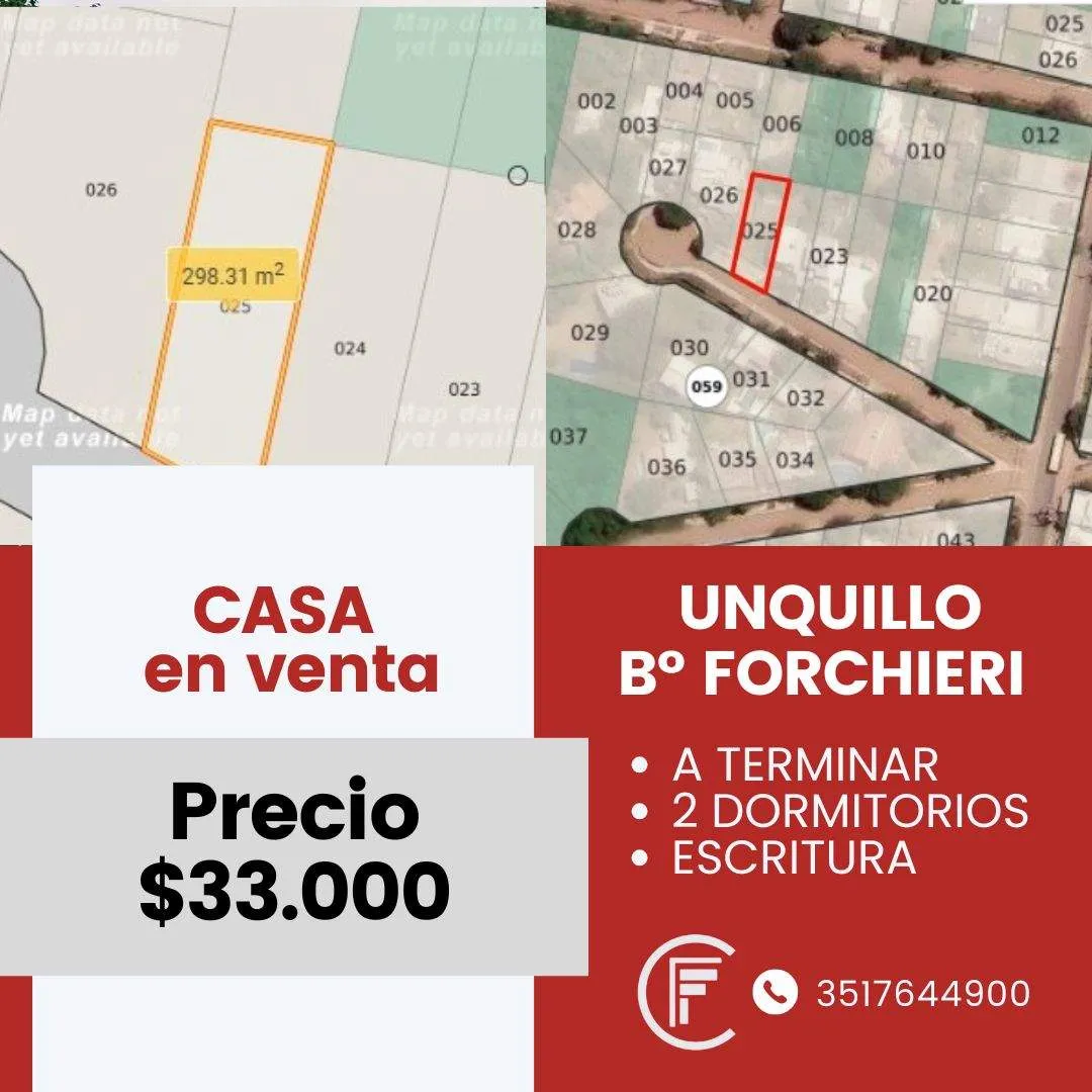 VENDO CASA A TERMINAR UNQUILLO