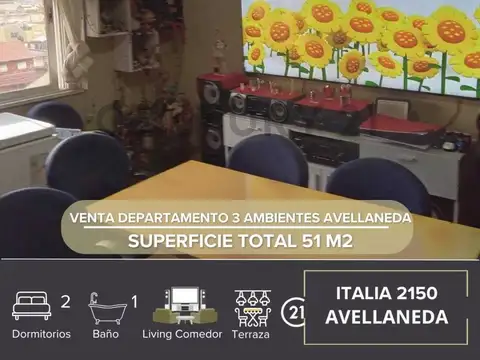 Departamento en Venta en Avellaneda, Partido de Avellaneda