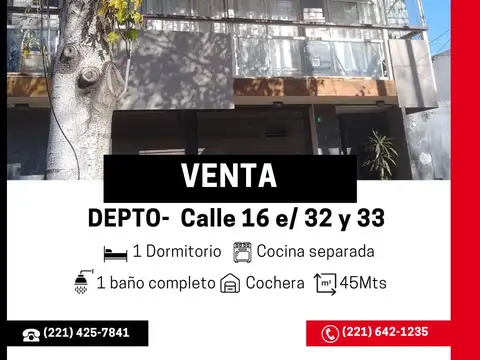 Departamento en Venta en Plaza Belgrano, La Plata