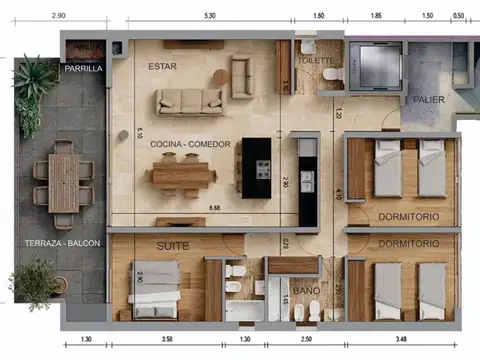Departamento en Venta en Nuestra Señora De Lourdes, Rosario