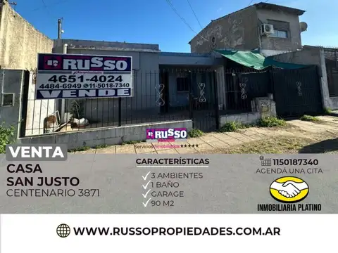 Casa en Venta en San Justo, Partido de La Matanza