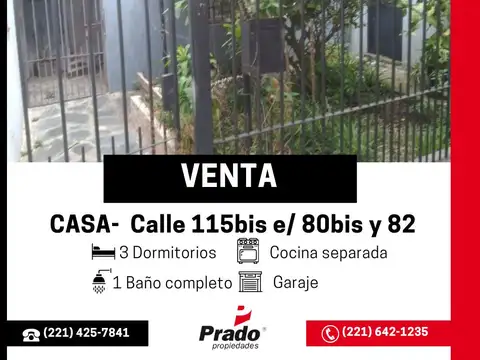 Casa en Venta en Villa Elvira, Partido de La Plata