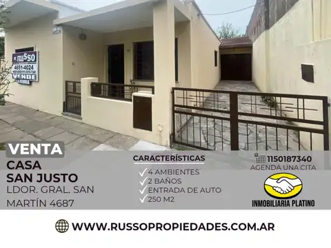 Casa en Venta en San Justo, Partido de La Matanza