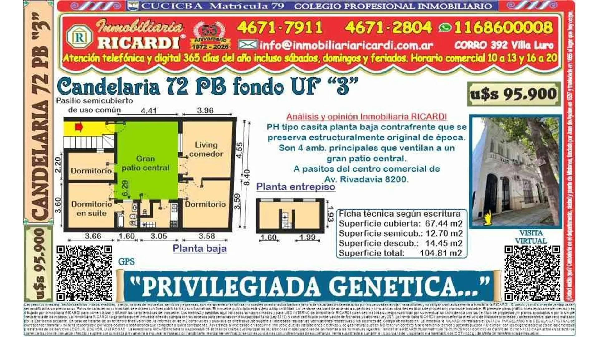 PRIVILIGIADA GENETICA  antiguo pero solido PH PB fondo
