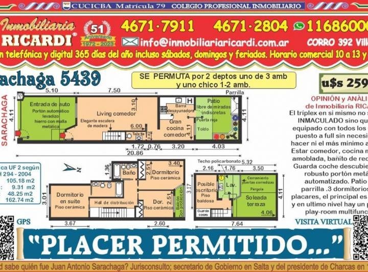 PH · 105m² · 5 Ambientes · 1 Cochera