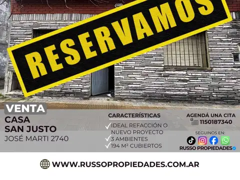 Casa en Venta en San Justo, Partido de La Matanza