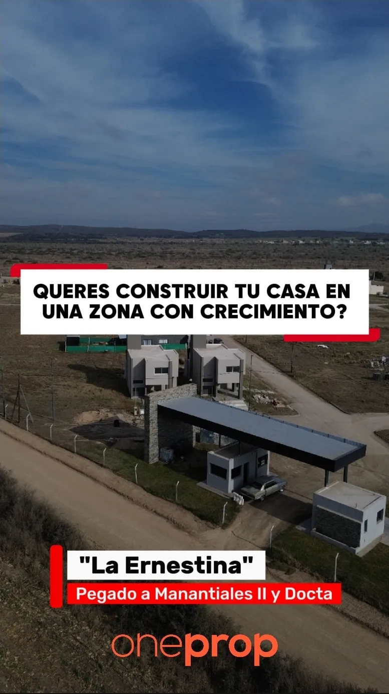 BUSCAS UN LOTE EN UN BARRIO QUE ESTA A PUNTO DE CRECER? AL LADO DE MANANTIALES Y DOCTA