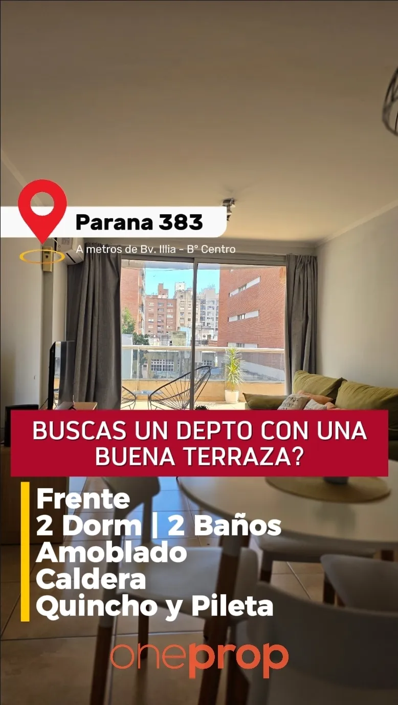 BUSCAS UN DEPTO CON BUENA TERRAZA Y BUENA DISTRIBUCION? MIRA ESTE AVISO!