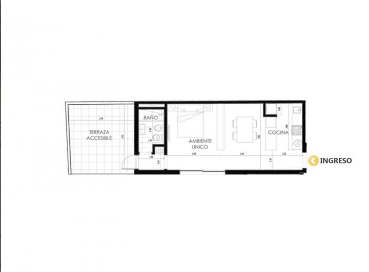 Departamento · 39m² · 1 Ambiente