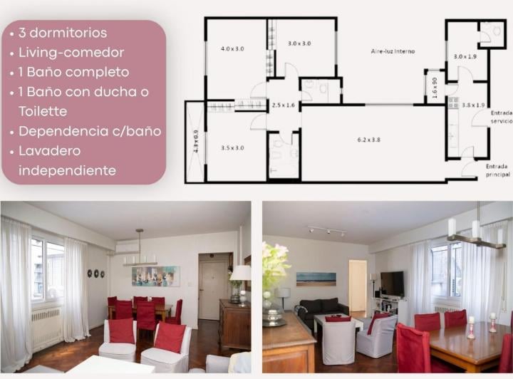 Departamento · 92m² · 4 Ambientes