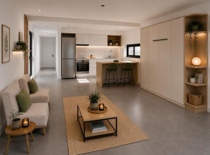 Departamento · 34m² · 2 Ambientes · 1 Cochera
