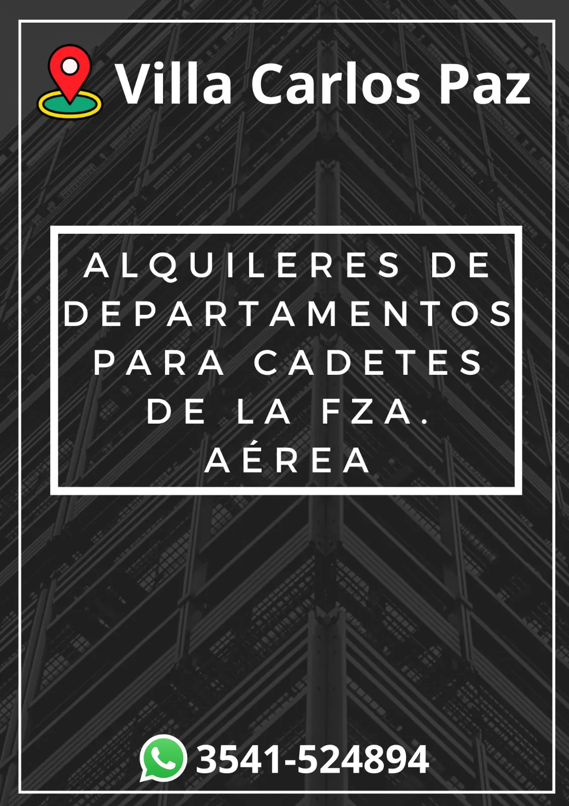 Dptos. Villa Carlos Paz para cadetes de Fza. Aérea. 2027