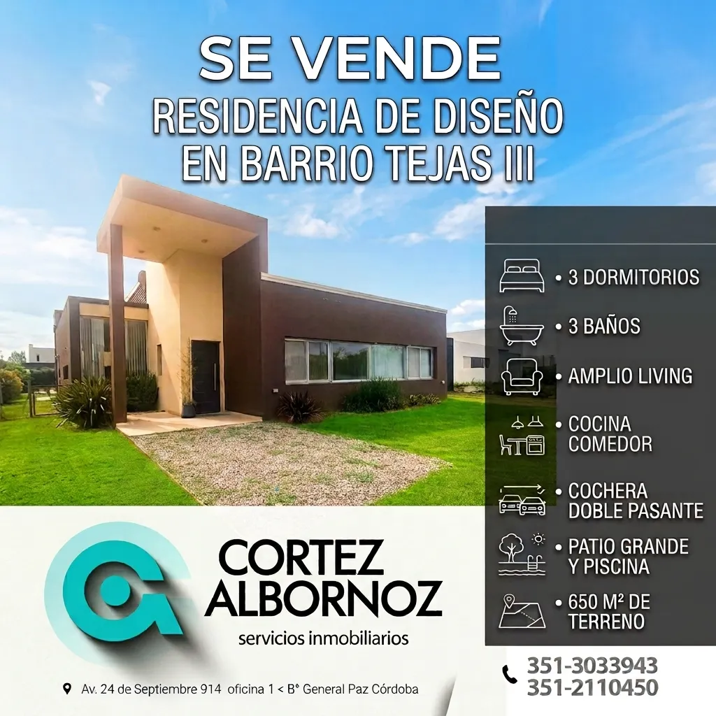 HERMOSA CASA EN VENTA BARRIO CERRADO TEJAS 3
