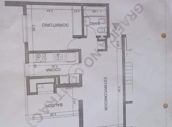 Departamento · 50m² · 2 Ambientes · 1 Cochera
